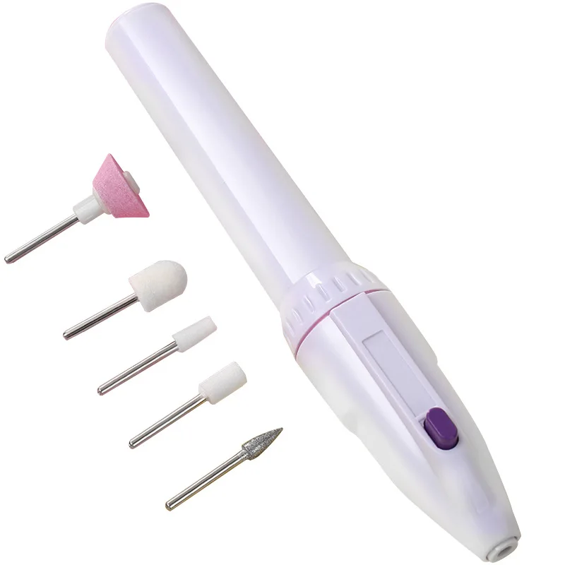 The polishing tool of portable electric fingernail grinder is provided with 5 grinding heads