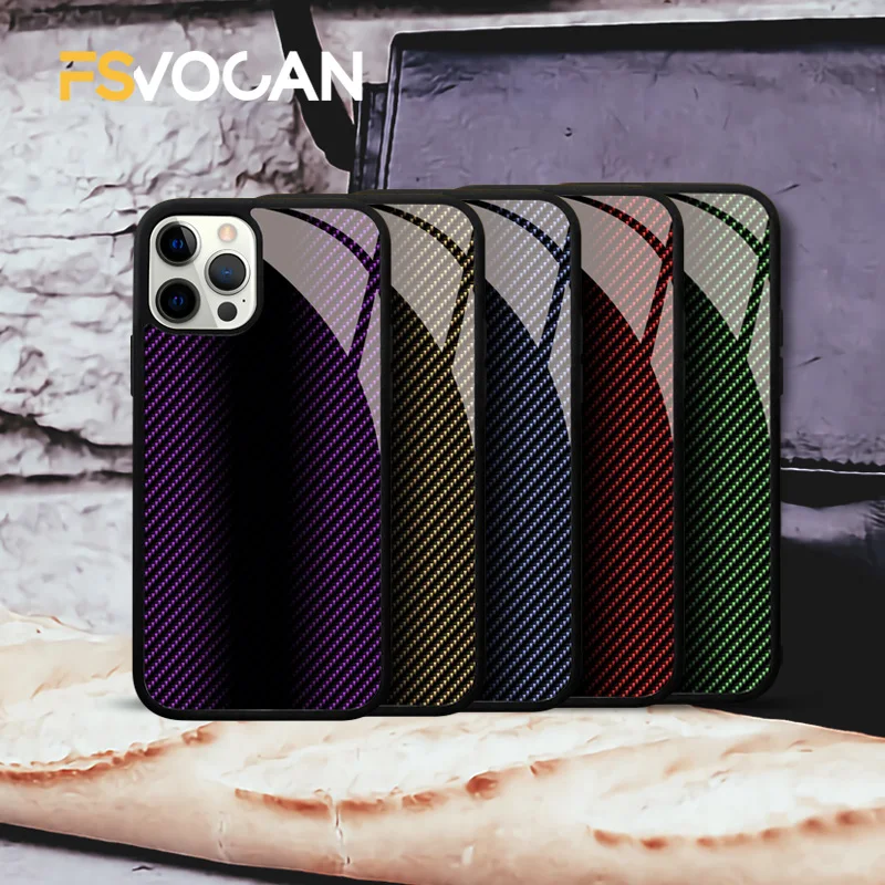 Carbon Fiber Pattern Case For iPhone 16 14 15 13 11 12 Pro Max X XR XS Max Drop Test Protection Phone Cover For Man Women