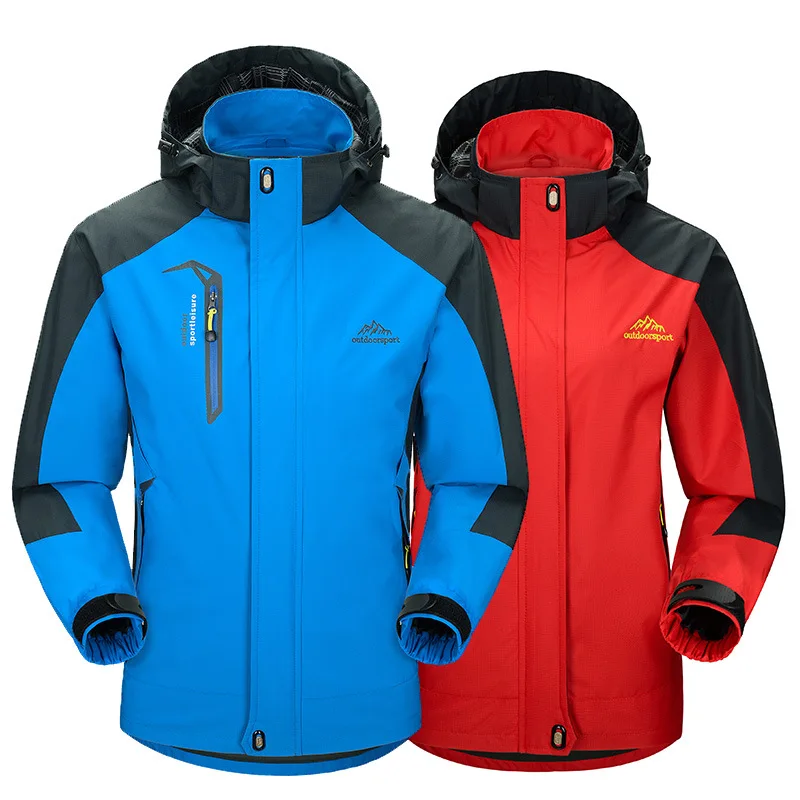 Spring and autumn thin hooded male outdoor couple single layer sports mountaineering suit female windbreaker