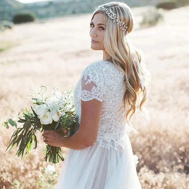 Vestido boho Wedding dress lange jurken robe longue Robe De Soiree simple robe de soiree bride to be платье lace