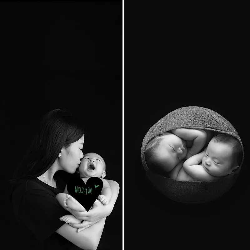 150CM /200CM  Black Fabric Solid  Photo Backdrops Photo Studio Background Newborn Photography Props Blanket