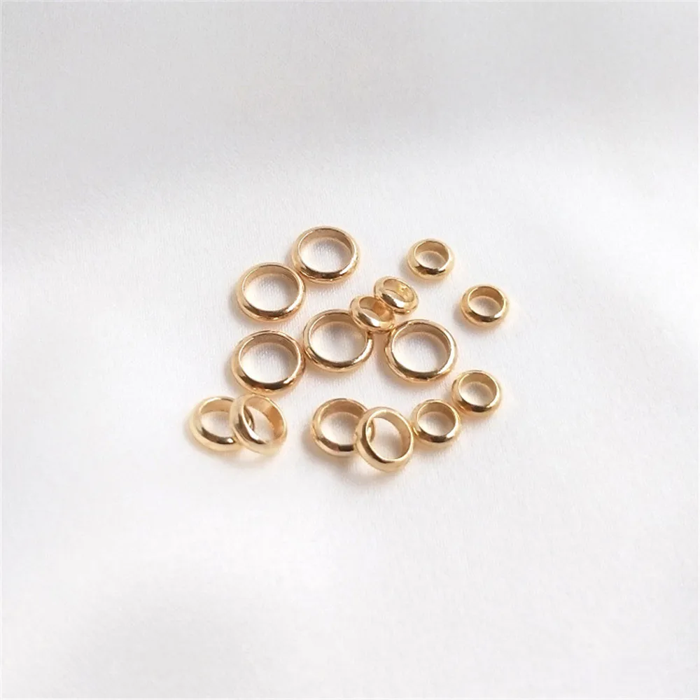 14K Gold Plated Closed ring bracelet necklace connecting ring divider without opening small circle DIY first accessories