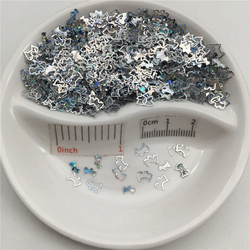 4mm Lovely Dog Shape PVC loose Sequins Glitter Paillettes for Nail Art Manicure, Wedding Confetti,Accessories for Ornament/Craft