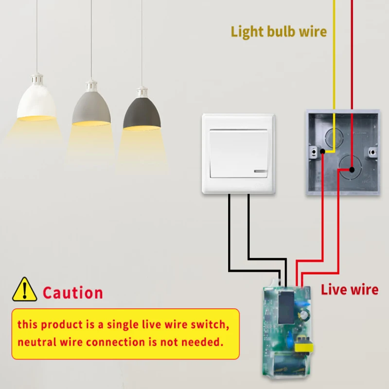 180 240V EWeLink WIFI Light Smart Switch DIY Single Fire Switch Modification Module No Neutral Wire Need Alexa Google Home