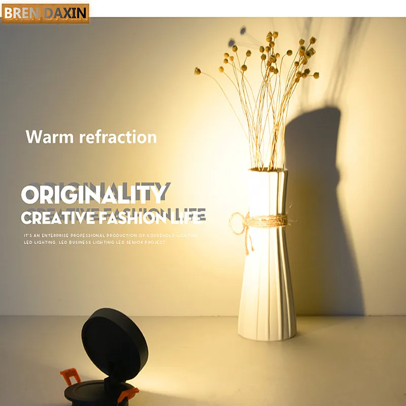 COB Ceiling Recessed Downlight 360degree Rotatable  Dimmable  Slim  90degree Foldable LED Spot Light Indoor lighting