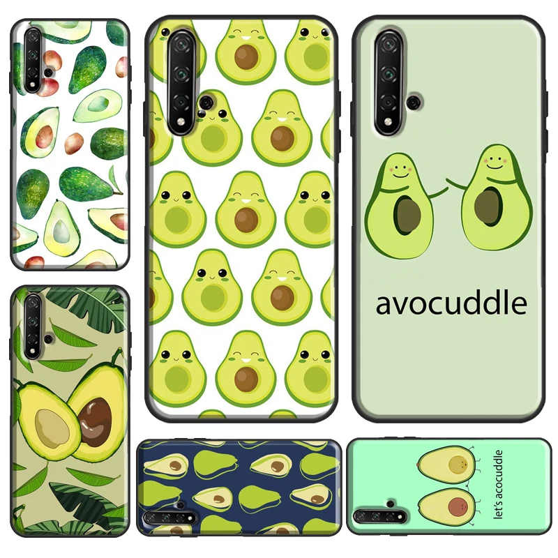 FUNNY AVOCADO Smile JOKE Case For Huawei Y6 Y7 Y9 2019 Nova 5T Funda For Honor 50 20 10 9 Lite 10i 8X 9X Cover