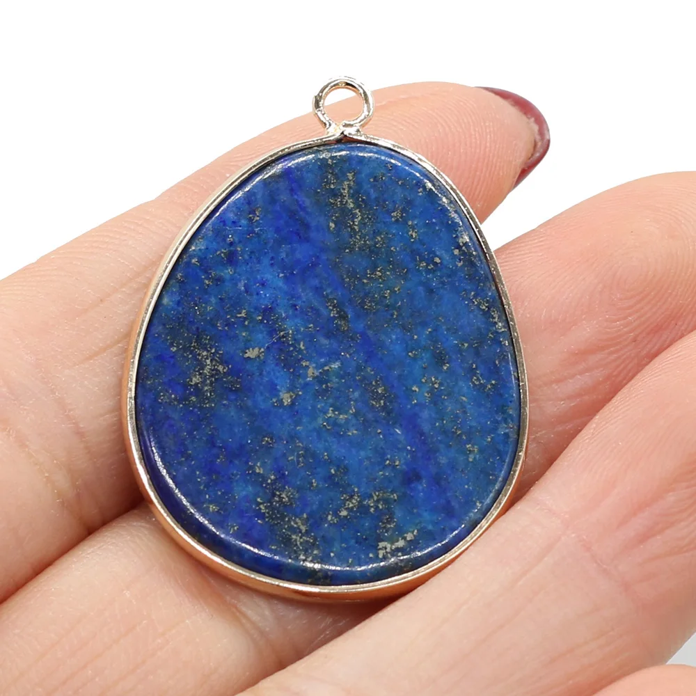 1pcs Natural Stone Lapis Lazuli Charms Pendants Water Drop Shape for DIY Jewelry Making Nacklace Accessories Women Gift