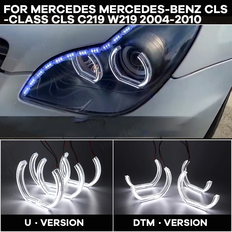 

LED Angel Eye kit DTM Style White DRL Cut Style Crystal Angel eyes for Mercedes Mercedes-Benz CLS-class CLS C219 W219 2004-2010