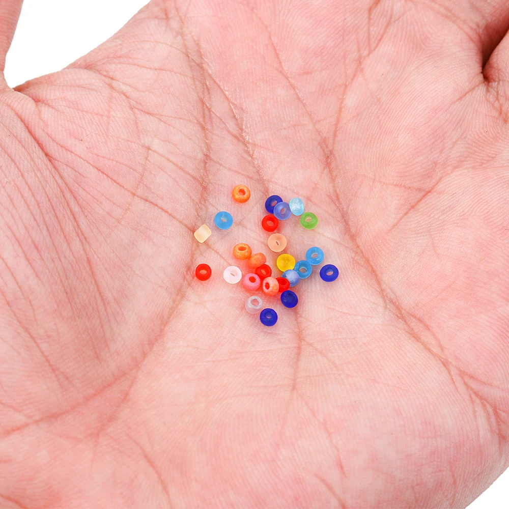 1800PCS 2mm Round Matt Surface Japanese Small Seed Bead Hexagon Czech Glass Loose Bead For DIY Jewelry Making Supplies