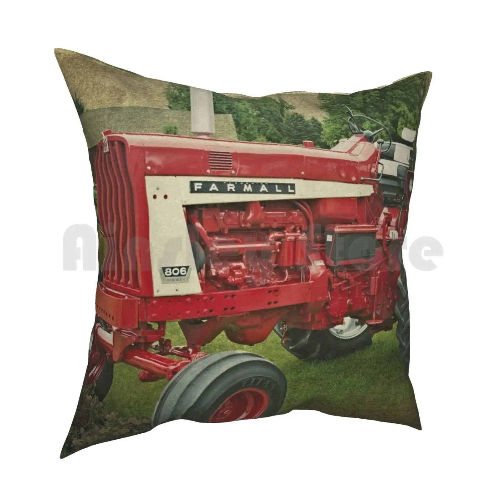 Farmall Tractor Pillow Case Printed Home Soft DIY Pillow cover Tractor Vintage Tractor Farmall Farmall Tractor Vintage