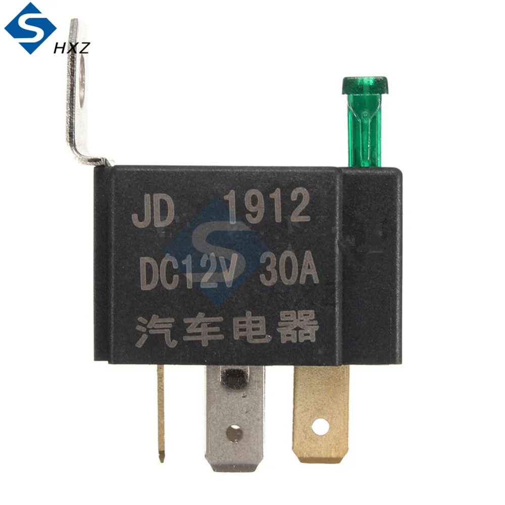 Fused On / Off Car Motor Car Fuse Relay DC 12V 30A 4-pin 4P SPST Metal