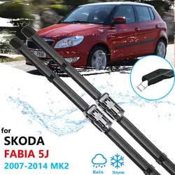 Car Wiper Blades for Skoda Fabia 2 5j 2007~2014 Front Windscreen Wipers Car Accessories Stickers 2008 2009 2010 2011 2012 2013