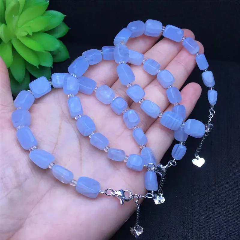 Natural Stone blue lace agate Bracelets Entourage beads Bangles Women Men Jewelry Adjustable Bracelets Fashion