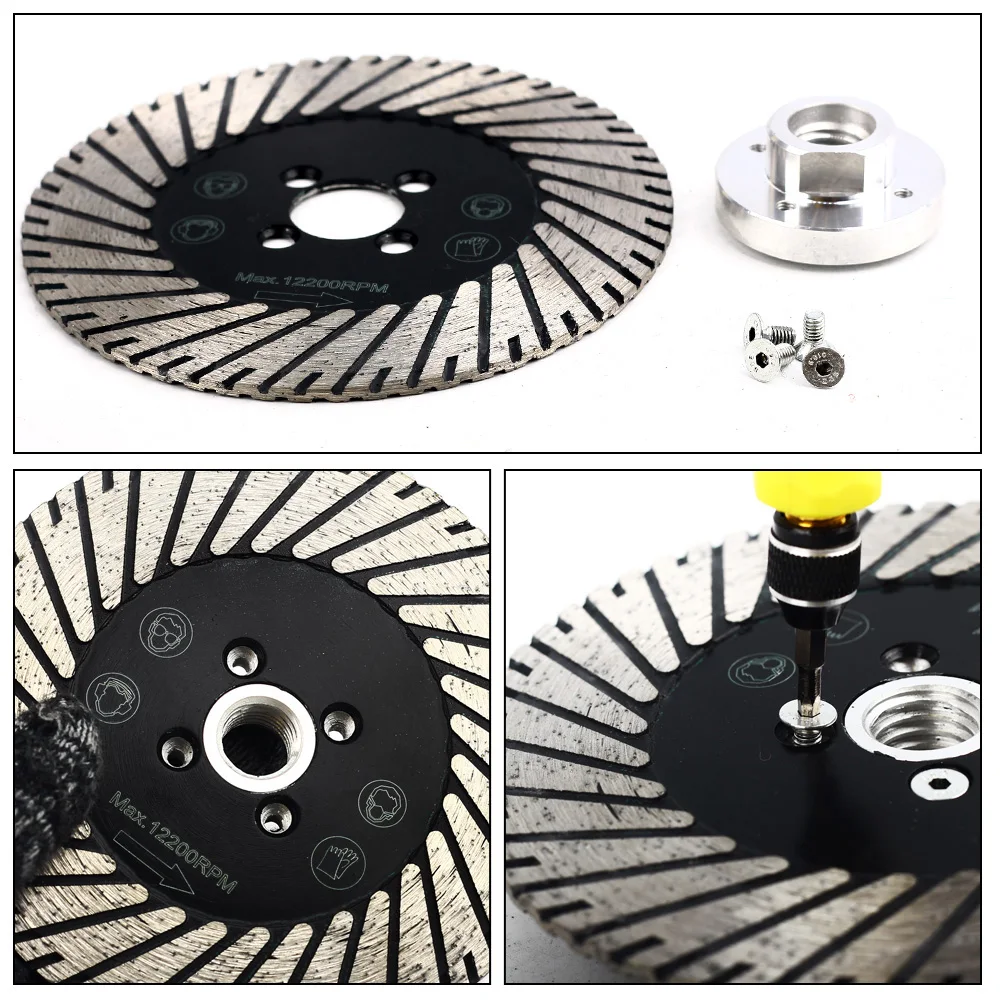 5インチ円形研削ディスク,125mm,ストーンダイヤモンド用フランジ付き