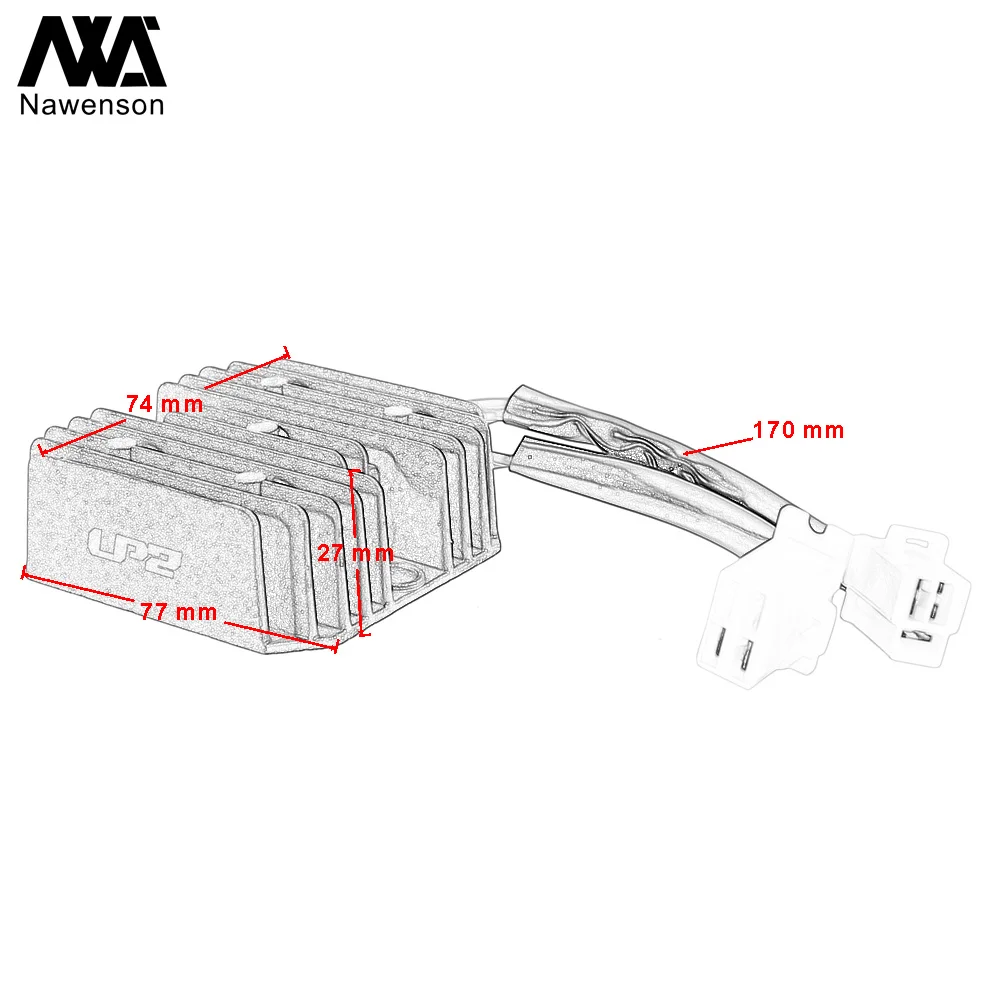 Motorcycle Voltage Regulator Metal Heatsink Electric Rectifier Accessories for Honda CH125/CH150/CN250 5-wire Charger