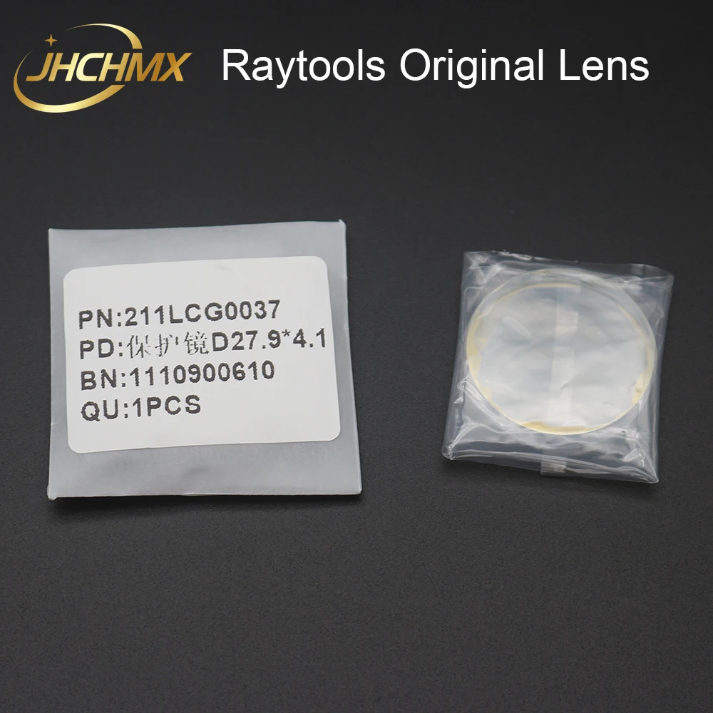 JHCHMX Raytools Lensa Optik Pelindung Laser Cg27,9 DIA * 4.1Mm 211LCG0037 Asli untuk Raytools Bagian Kepala Pemotong Laser Serat