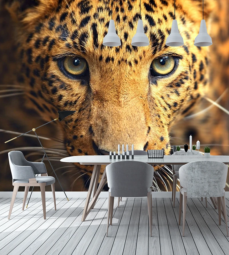 Bacal Custom Any Size Photo Wallpaper 3D Stereoscopic Animal Leopard Mural Wallpaper Bedroom Sofa Backdrop Wall Murals Wallpaper