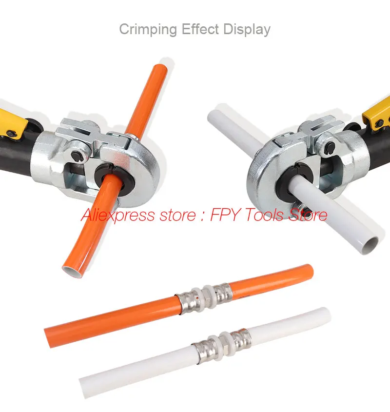 Hydraulic Stainless Steel Pipe Crimping Tools CW-1632 Pressing Plumbing Tools for Pex Pipe with V Jaws GC-1632