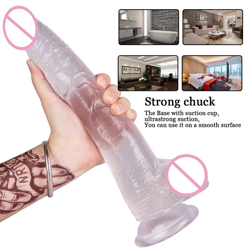 Super Huge Dildo Thick Giant Realistic Dildo Anal Butt With Suction Cup Big Soft Penis Sex Toy For Women 30.5*5Cm