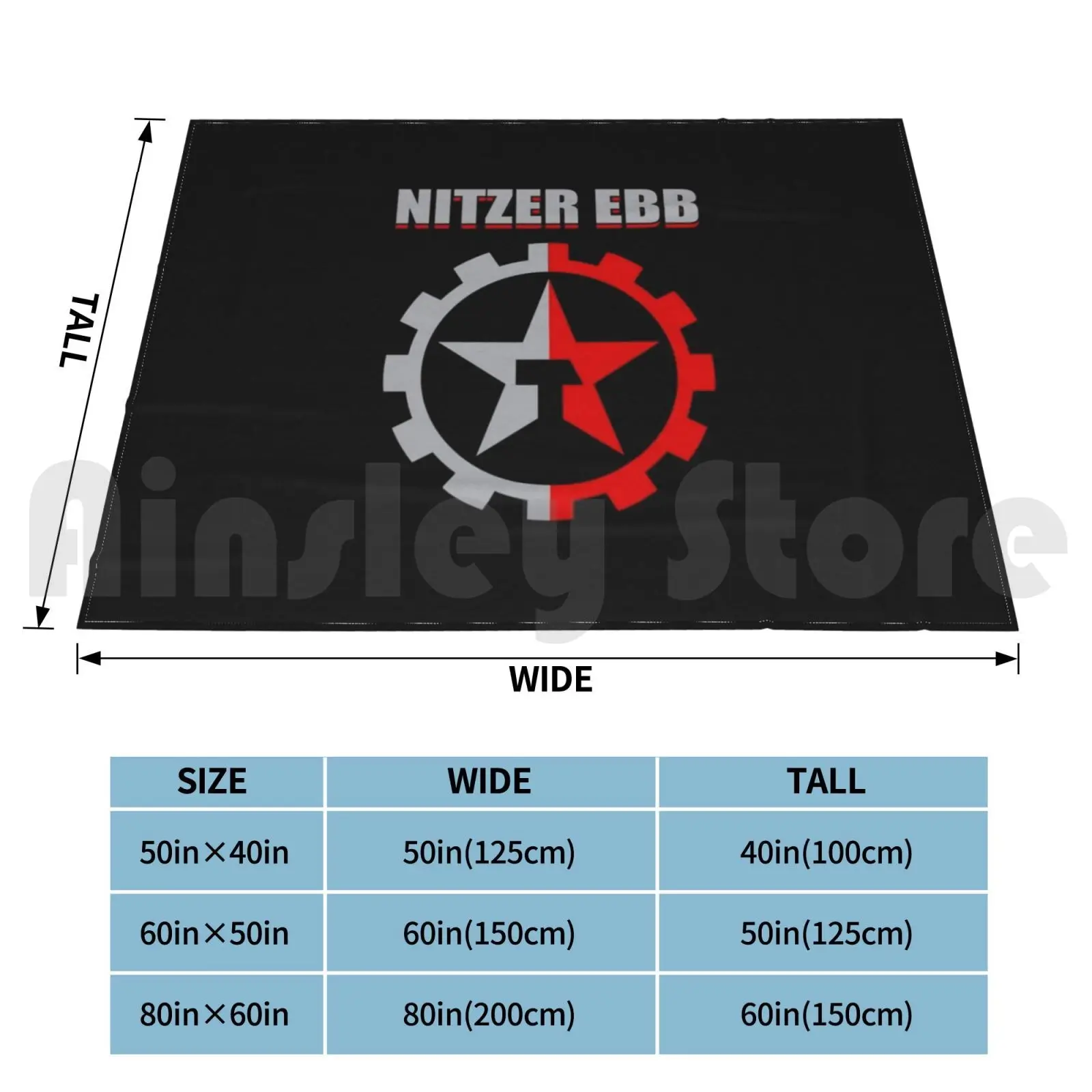 Nitzer Ebb-Ebm Blanket For Sofa Bed Travel Nitzer Ebb Ebm Techno Hard Industrial Music Goth Sinister 90s 80s