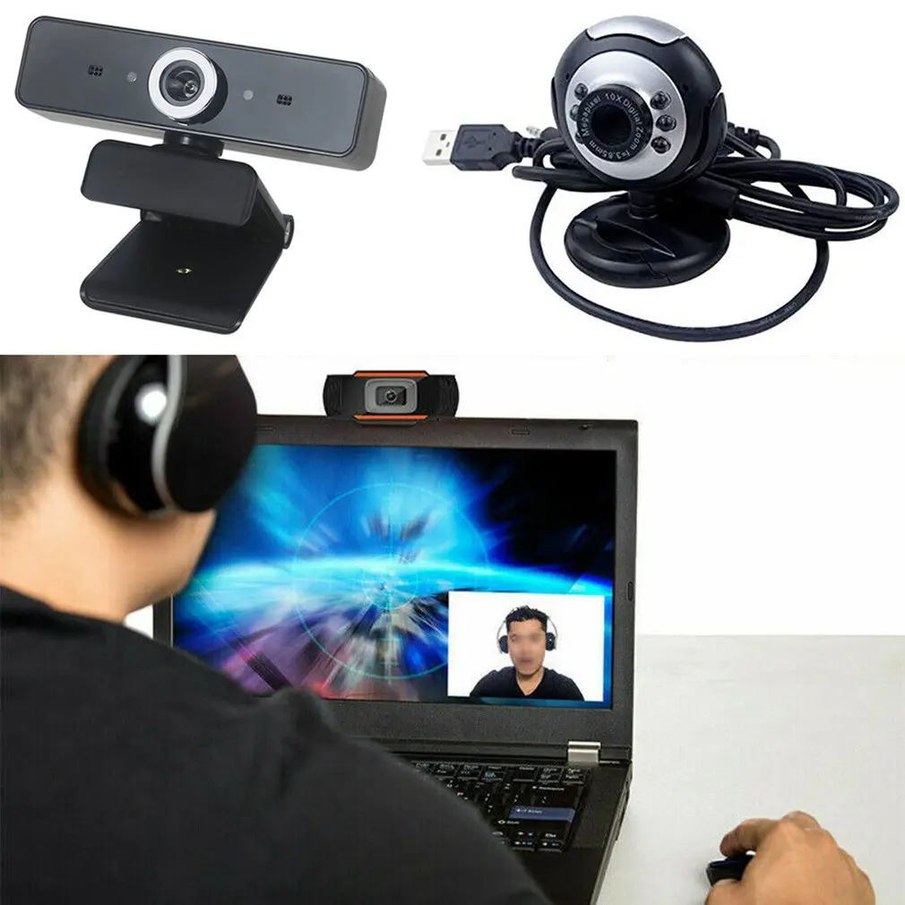 コンピューター用HDカメラ,USB付きWebカメラ,1080p usb2.0,マイククリップ,ラップトップ,360度