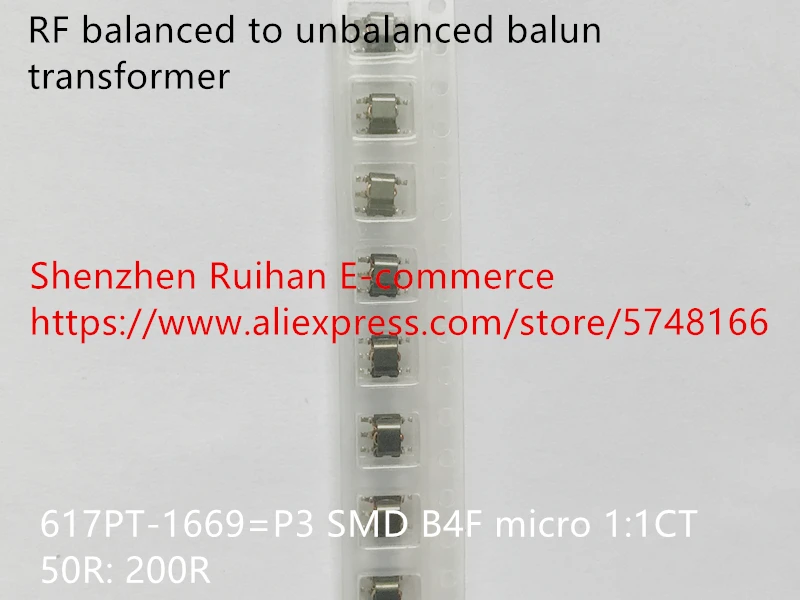 Original new 100% 617PT-1669=P3 SMD B4F micro 1:1CT 50R: 200R RF balanced to unbalanced balun transformer