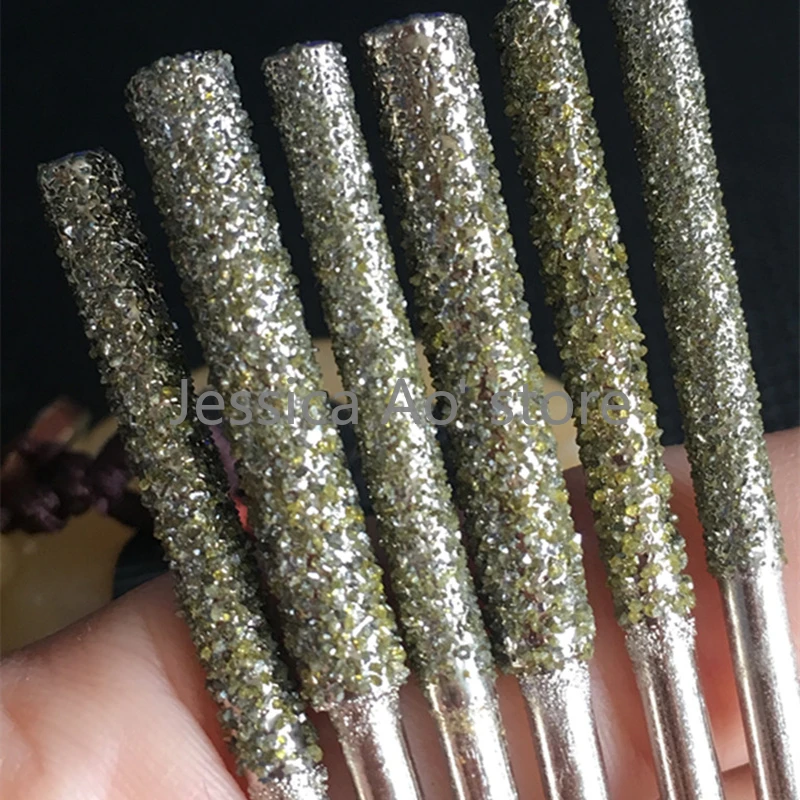 10pcs 70mm 36 Grit Coarse Sand Lengthen Grinding Rod Jade Carving Tools Stone Peeling Holing Bits Cylindrical Grinding Needle