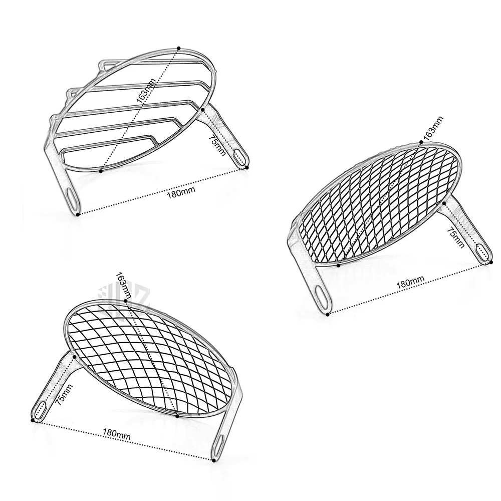 6inch Motorcycle Universal Vintage Headlight Protector Retro Grill Light Lamp Cover For Cafe Racer Harley Ducati Chopper Benelli
