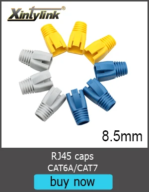 Xintylink RJ45-Stecker Ethernet-Kabelstecker Cat7 Cat6a Männlich Netzwerk Vergoldet 50u 8P8C Metallgeschirmt STP-Buchse Lastleiste 1,3mm – Detail 1
