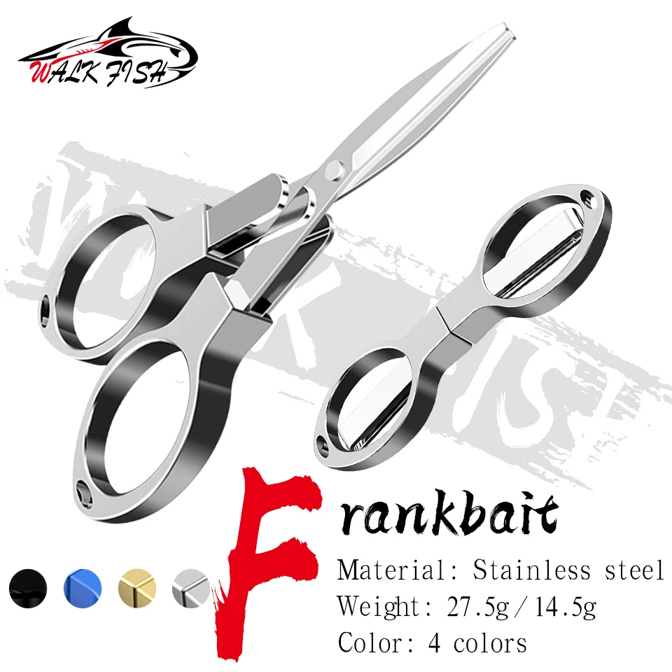 WALK FISH Fishing Line Cutter Scissors Stainless steel Clipper Nipper Folding Fly Fishing Cut Fishing Tool Fishing Tackle Gear