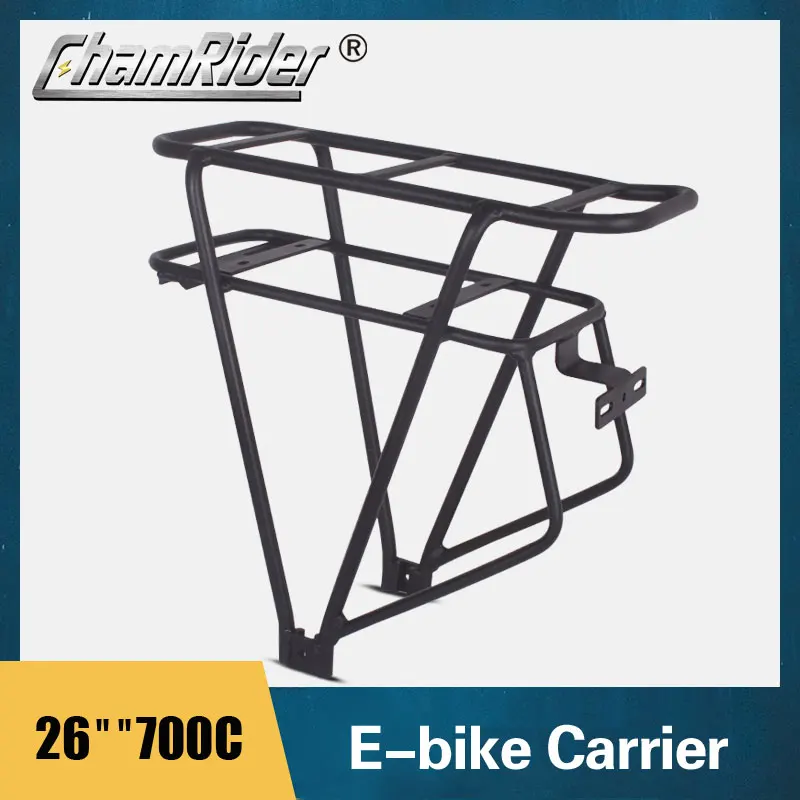 

Double Layer Bike Luggage Rack, Bicycle Battery Rear Carrier, Adjustable Duty Bike Hanger, Black, 26 ", 28", 700C