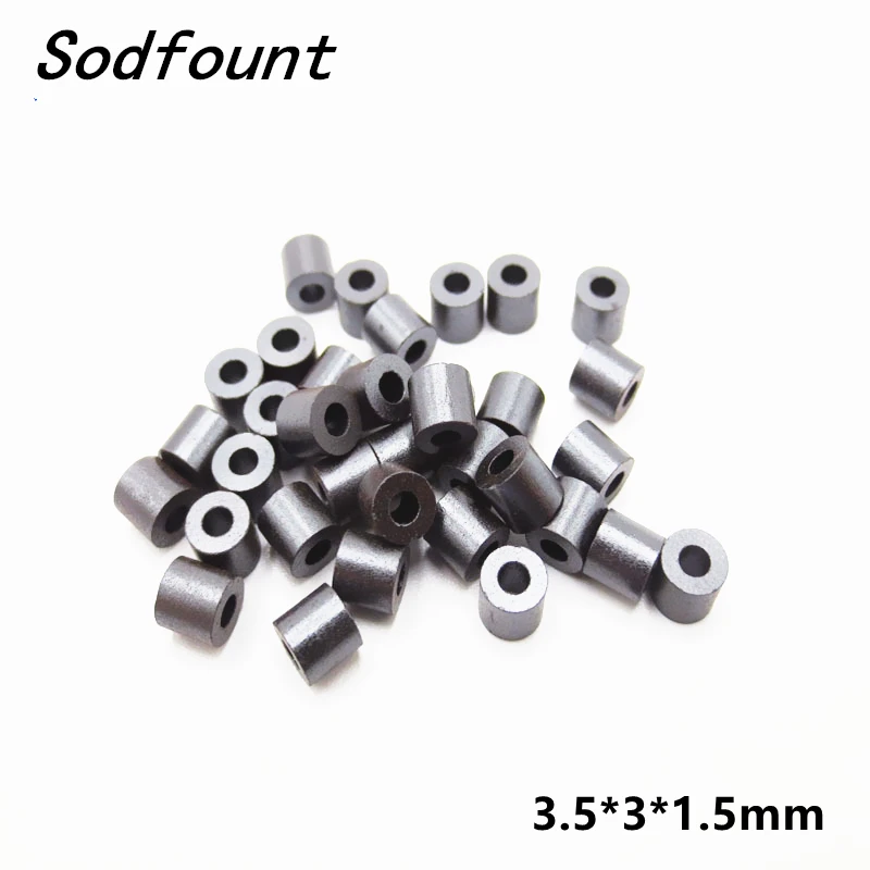 100pcs Hollow Ferrite  Hole Beads 3.5*3*1.5  4*2*2 mm anti-interference  Cores EMI Filter Ring Nickel Zinc  Through Flux