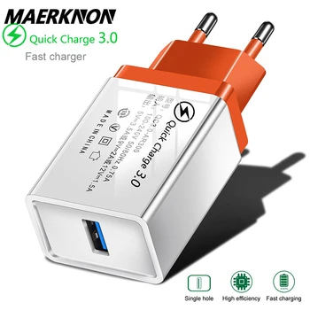 QC 3.0 USB şarj cihazı hızlı şarj 3.0 iphone Samsung Xiaomi Huawei için ab adaptörü şarj cep telefonu şarj cihazı mikro USB C kablo