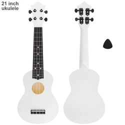 21 Inch Soprano Ukulele 15 Fret ABS Material 4 Strings Hawaii Guitar with Pick for Kids and Beginner