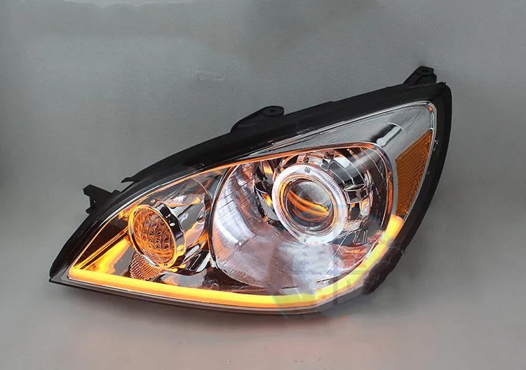 LED Xenon Headlight for Mitsubishi Lancer Angel Eye DRL Daytime Running Light With Projector Lens