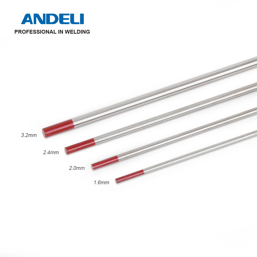 Asta di saldatura per elettrodi di tungsteno ANDELI 1.6 2.0 2.4 3.2mm WT20 WC20 WL20 WL15 WZ8 WP WY20 WR20 per saldatrice Tig