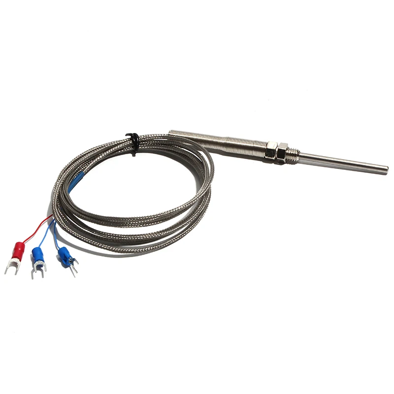 1 قطعة M8x1.25 موضوع PT100 الحرارية درجة الحرارة الصناعية الاستشعار 4x200 مللي متر 4x250 مللي متر 4x300 مللي متر التحقيق