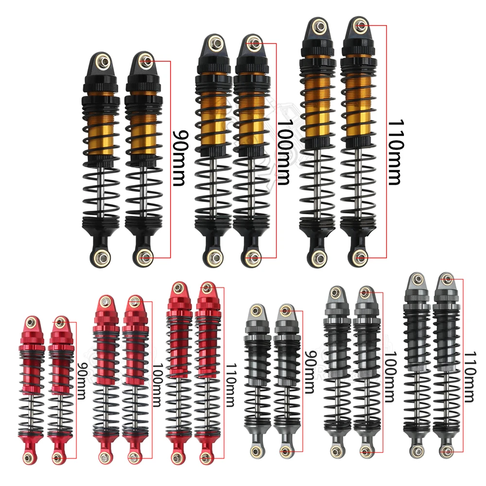 Amortyzator samochodowy RC 90/100/110/120 mm do gąsienic 1/10 RC Axial SCX10 ii iii 90046 Wraith RBX10 TRX-4 D90