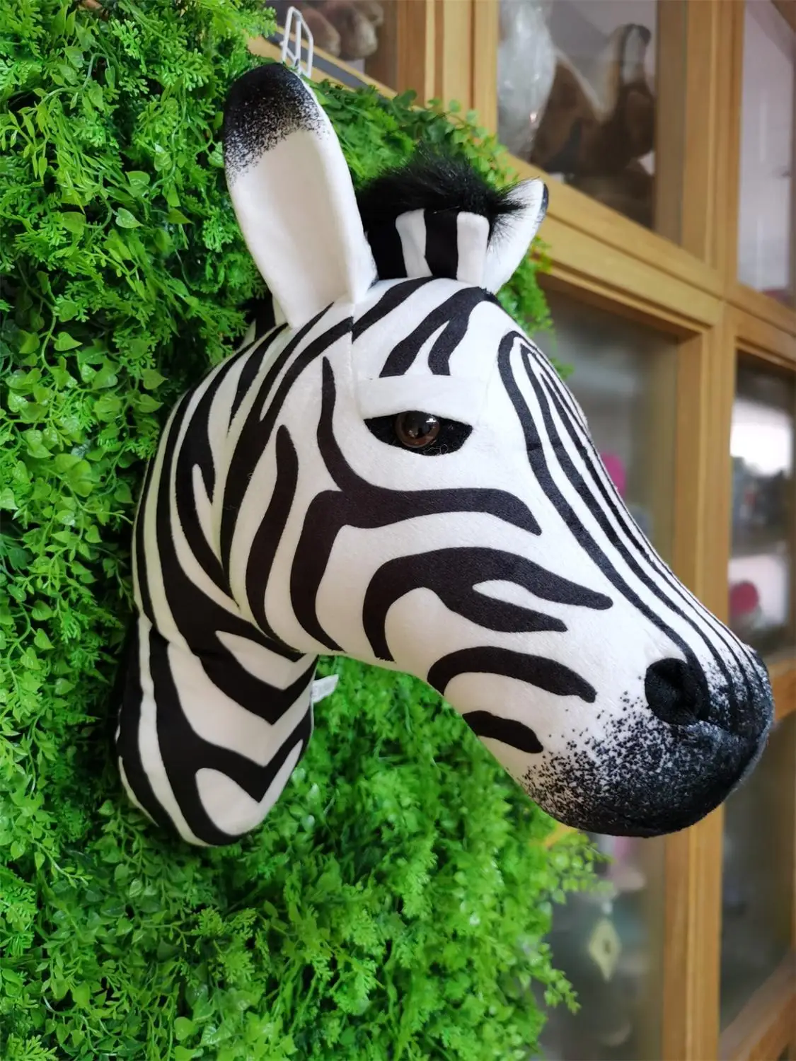 Zebra head Hot sale plush Stuffed animals home wall decoration toy