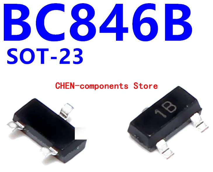 100Pcs BC846B 1B SOT-23 SMD Triode