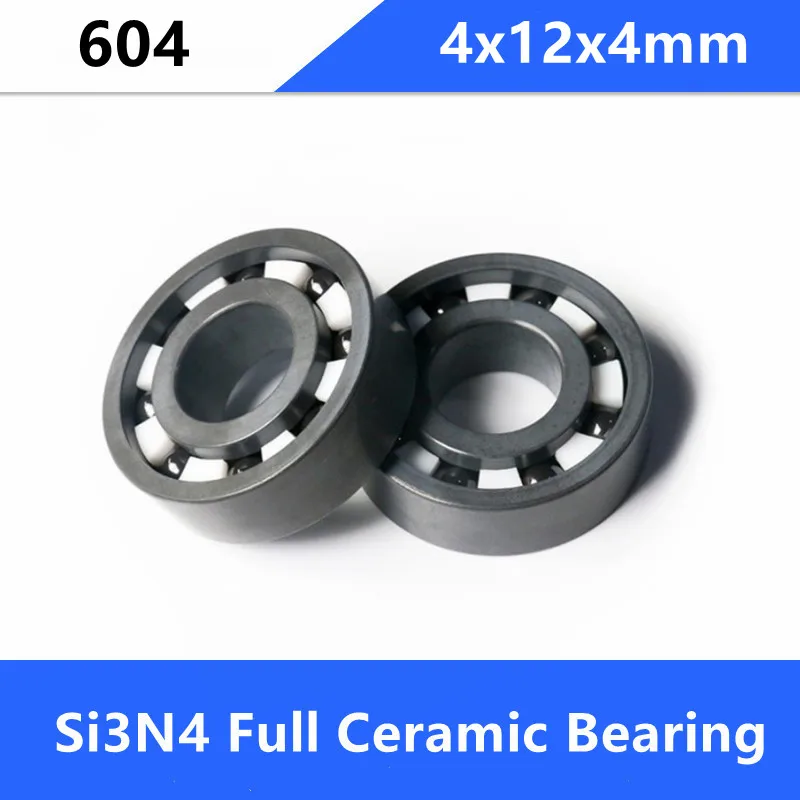 

4/10pcs 604 Si3N4 full Ceramic bearing 4x12x4 mm Ceramic deep groove ball bearings 4*12*4mm