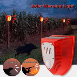 LED Solar Alarm Light PIR Motion Sensor/Timing Style Alarm Sound Anti-Wild Animal Outdoor Farm Ranch Orchard Garden Solar Lamp