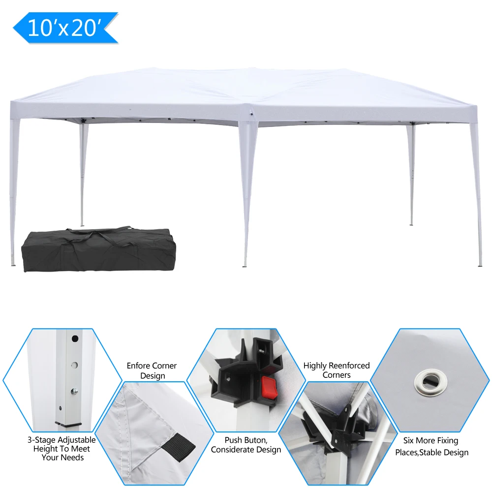 3 x 6m Home Use Outdoor Camping Waterproof Folding Tent with Carry Bag Outdoor Camping Garden Awning Canopy Sunshade Waterproof