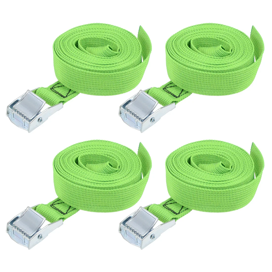 uxcell Lashing Strap Cargo Tie Down Straps with Cam Lock Buckle Up to 551lbs 1.6' - 39' Length 4pcs 4pcs 25mmx3Mi Green