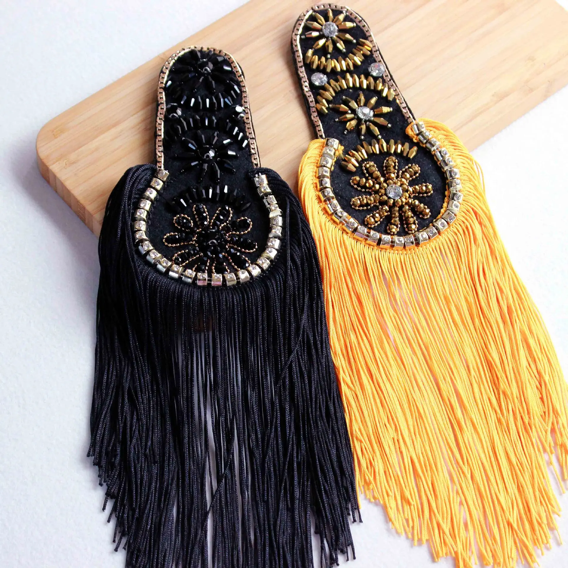 Suit Dress Shoulder Accessories Stage Decoration Clothes Patch Tassel Epaulettes Clothing Accessories