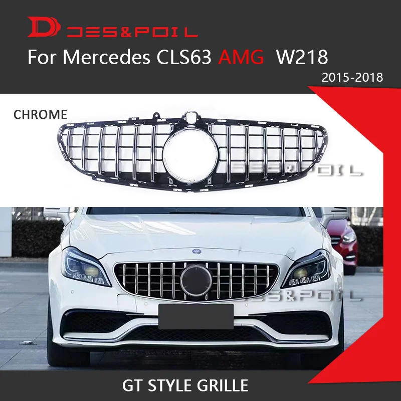 

For CLS63 AMG W218 Facelift GT Grill Panamericana Grille For Mercedes Benz Sedan Auto Front Bumper Grid 2015-2018 Car Styling