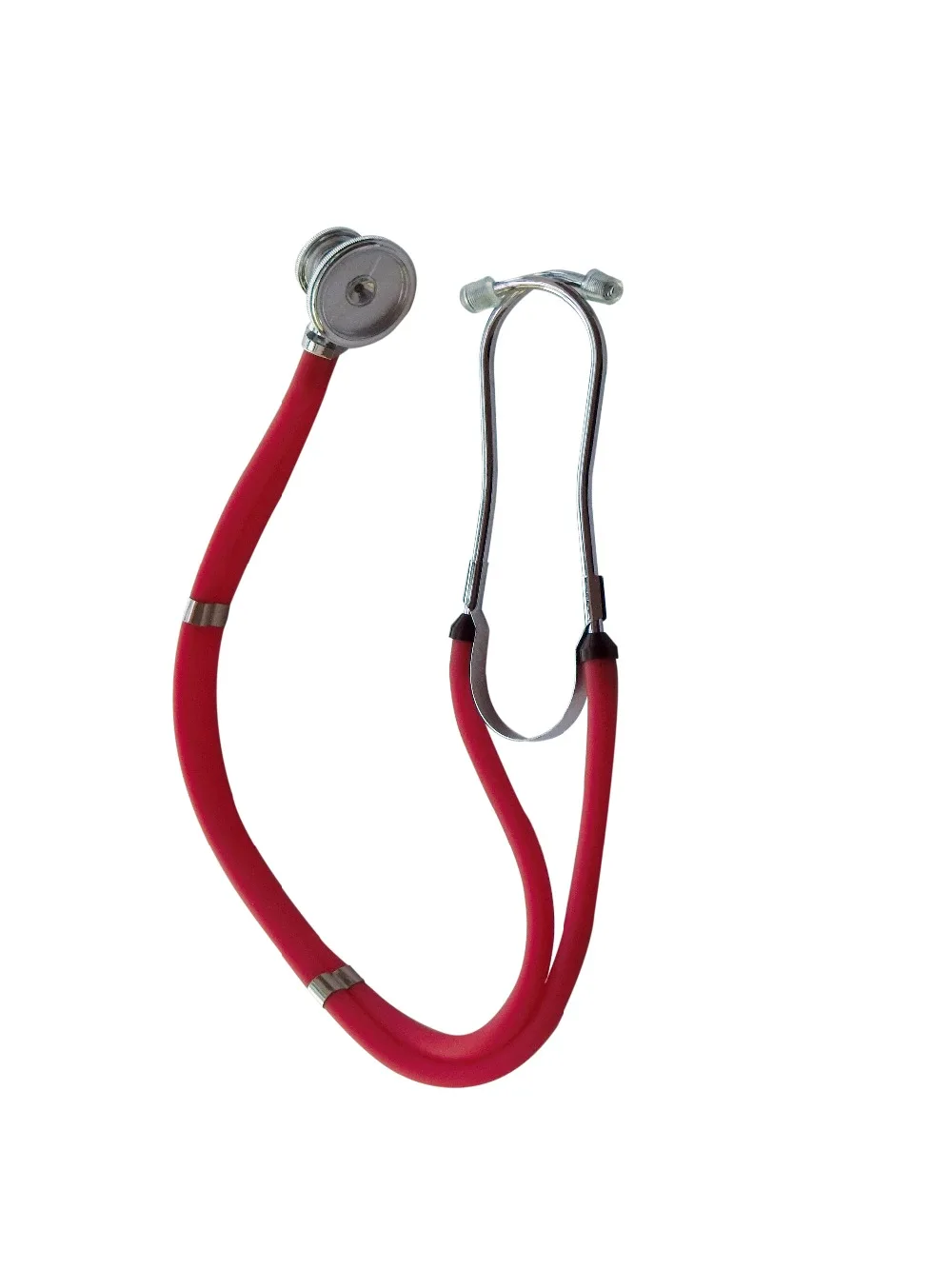 Multifunction Dual Head Stethoscope EMT Clinical Auscultation Device Red Color For Medical Diagnosis Test