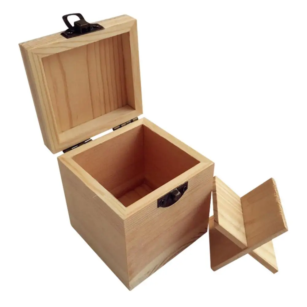 4 Grid Eco-Friendly Solid Wood Essential Oil Bottles Storage Box Oil Bottle Packing Box Protective Wooden Storage Case