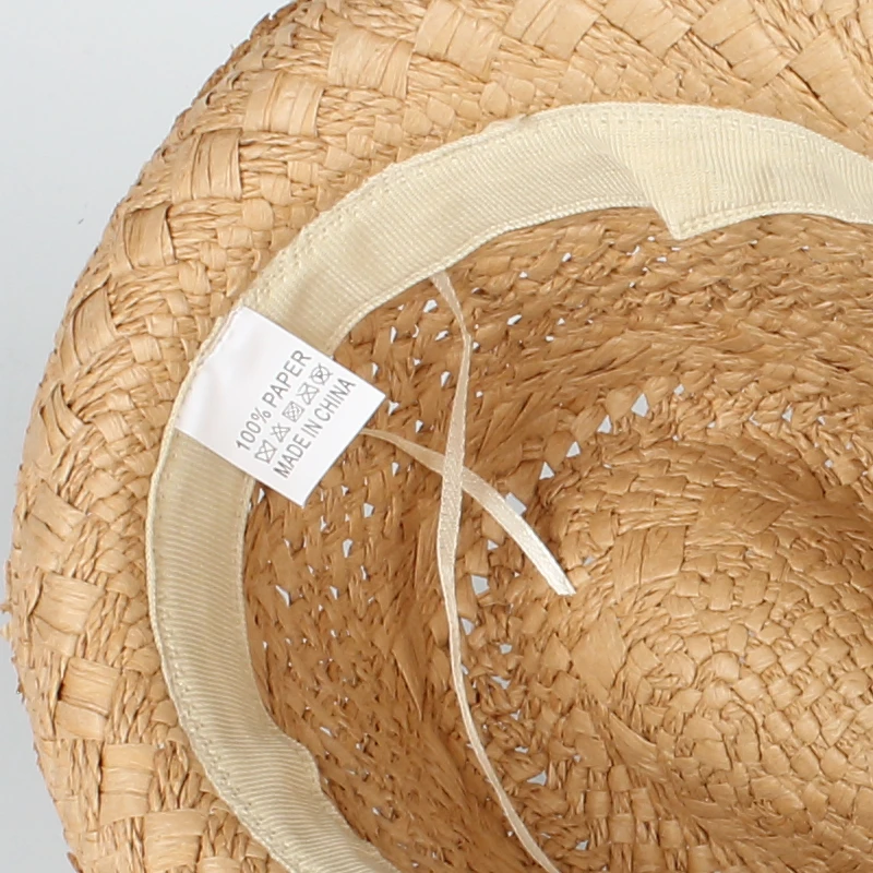 Summer Sunshade Lady Outdoor Wide brim Hat Panama Beach Resort Hat Collapsible Straw Hats for Women Spring Summer Autumn Paper 5
