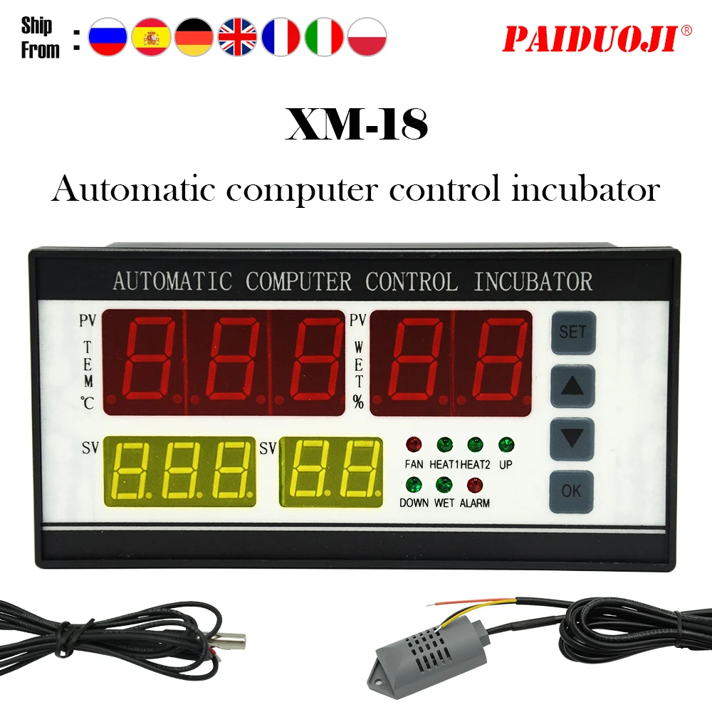 Hot Sale Factory Price Digital Temperature Automatic Egg Incubator Controller For Humidity And Temperature Controller XM-18